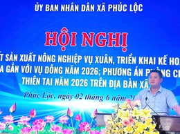 Phúc Lộc: Sơ kết sản xuất vụ Xuân, triển khai nhiệm vụ vụ Mùa, vụ Đông và phương án phòng, chống thiên tai năm 2026