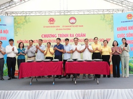 Xã Đan Phượng ra quân hưởng ứng phong trào thi đua “Chung tay hành động vì môi trường Thủ đô xanh - sạch - đẹp”.