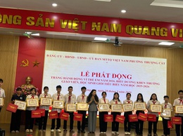 THƯỢNG CÁT TỔ CHỨC LỄ PHÁT ĐỘNG THÁNG HÀNH ĐỘNG VÌ TRẺ EM NĂM 2026 VÀ BIỂU DƯƠNG KHEN THƯỞNG GIÁO VIÊN, HỌC SINH GIỎI TIÊU BIỂU NĂM HỌC 2025 – 2026