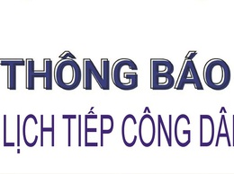 Thông báo lịch trực tiếp công dân của Chủ tịch UBND Phường tháng 6 năm 2026
