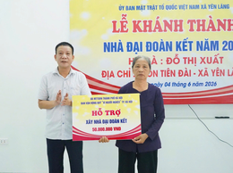 XÃ YÊN LÃNG ĐỒNG THỜI KHÁNH THÀNH, BÀN GIAO NHÀ ĐẠI ĐOÀN KẾT