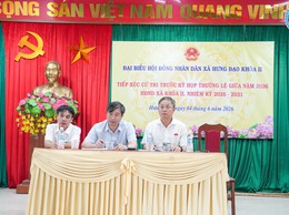 TỔ ĐẠI BIỂU HĐND XÃ HƯNG ĐẠO ĐƠN VỊ BẦU CỬ SỐ 05 TIẾP XÚC CỬ TRI TRƯỚC KỲ HỌP THỨ TƯ HĐND XÃ KHÓA II, NHIỆM KỲ 2026 - 2031