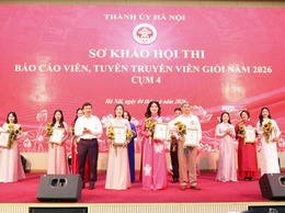 Sôi nổi vòng sơ khảo hội thi báo cáo viên, tuyên truyền viên giỏi cụm 4 - thành phố Hà Nội năm 2026