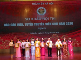 Sơ khảo Hội thi Báo cáo viên giỏi cấp thành phố Cụm 3, tại phường Phú Diễn