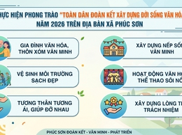 BÀI TUYÊN TRUYỀNThực hiện Phong trào “Toàn dân đoàn kết xây dựng đời sống văn hóa” năm 2026 trên địa bàn xã Phúc Sơn