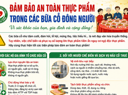 Tăng cường bảo đảm an toàn thực phẩm trong các bữa cỗ đông người