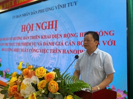 PHƯỜNG VĨNH TUY TỔ CHỨC TẬP HUẤN TRIỂN KHAI HỆ THỐNG QUẢN TRỊ VÀ ĐÁNH GIÁ CÁN BỘ TRÊN NỀN TẢNG HANOIWORK