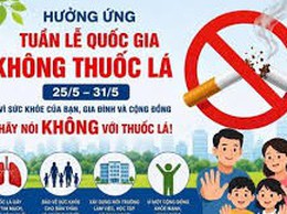 Tổ chức hoạt động hưởng ứng Ngày Thế giới không thuốc lá 31/5, Tuần lễ Quốc gia không thuốc lá 25-31/5/2026 và tăng cường thực thi Luật Phòng, chống
tác hại của thuốc lá