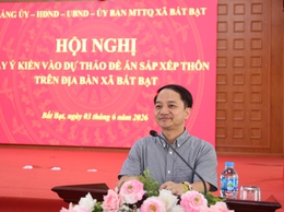 Xã Bất Bạt lấy ý kiến hoàn thiện Đề án sắp xếp thôn trên địa bàn xã.