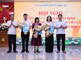 XÃ HÒA XÁ CÔNG BỐ CÁC QUYẾT ĐỊNH ĐIỀU ĐỘNG, BỔ NHIỆM CÁN BỘ QUẢN LÝ TRƯỜNG HỌC
