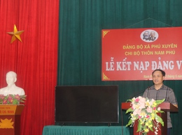 Chi bộ thôn Nam Phú tổ chức lễ kết nạp đảng viên mới và sinh hoạt chi bộ tháng 6 năm 2026