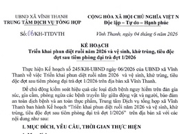 UBND XÃ VĨNH THANH
TRUNG TÂM DỊCH VỤ TỔNG HỢP