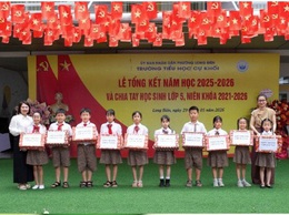 Trường Tiểu học Cự Khối tổ chức Lễ Tổng kết năm học 2025 - 2026 và chia tay học sinh khối 5 niên khóa 2021 - 2026