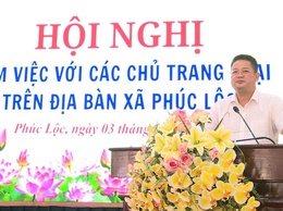 UBND xã tổ chức Hội nghị làm việc với các chủ trang trại trên địa bàn