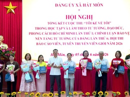 Xã Hát Môn tổng kết 3 cuộc thi, lan tỏa mạnh mẽ công tác xây dựng Đảng
