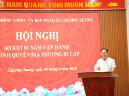 Xã Chương Dương sơ kết 01 năm vận hành chính quyền 02 cấp