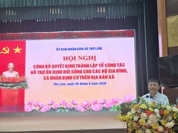 UBND XÃ THƯ LÂM CÔNG BỐ QUYẾT ĐỊNH THÀNH LẬP TỔ CÔNG TÁC HỖ TRỢ ỔN ĐỊNH ĐỜI SỐNG CHO CÁC HỘ GIA ĐÌNH, CÁ NHÂN TÁI ĐỊNH CƯ TRÊN ĐỊA BÀN XÃ THƯ LÂM