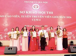 Phường Dương Nội đạt giải khuyến khích tại Hội thi báo cáo viên, tuyên truyền viên giỏi năm 2026 Cụm thi số 4
