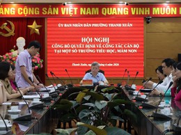 Thanh Xuân công bố quyết định về công tác cán bộ tại các trường Tiểu học và Mầm non