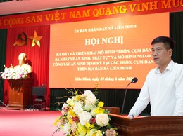 Hội nghị Ra mắt, triển khai 2 mô hình “Thôn, cụm dân cư Ba Nhất” và “Giao ban công tác an ninh định kỳ tại các thôn, cụm dân cư” trên địa bàn xã.