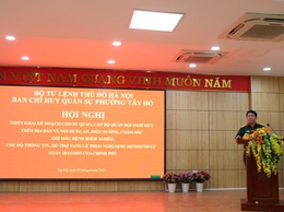Phường Tây Hồ triển khai chính sách mới về an, điều dưỡng và chăm sóc sức khỏe cho cán bộ Quân đội nghỉ hưu