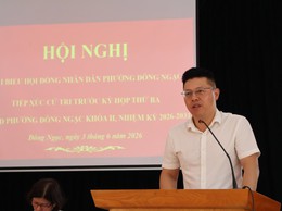 Các đại biểu HĐND phường tiếp xúc cử tri tại đơn vị bầu cử số 6 trước kỳ họp thứ Ba HĐND phường nhiệm kỳ 2026 - 2031