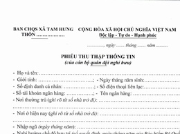 Tam Hưng tăng cường rà soát, cập nhật danh sách cán bộ quân đội nghỉ hưu trên địa bàn
