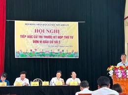 TỔ ĐẠI BIỂU HĐND XÃ SÓC SƠN TIẾP XÚC CỬ TRI TẠI ĐƠN VỊ BẦU CỬ SỐ 5