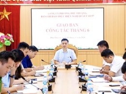 Ban chỉ đạo thực hiện Nghị quyết số 57 Phường Phú Thượng đánh giá kết quả 6 tháng đầu năm, triển khai nhiệm vụ trọng tâm 6 tháng cuối năm 2026