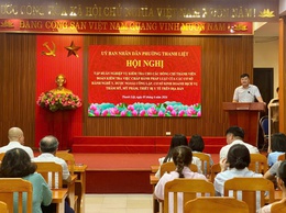 Phường Thanh Liệt: Tập huấn nghiệp vụ kiểm tra việc chấp hành các quy định của pháp luật đối với các cơ sở hành nghề y, dược ngoài công lập; cơ sở kinh doanh dịch vụ thẩm mỹ, mỹ phẩm và thiết bị y tế trên địa bàn Phường