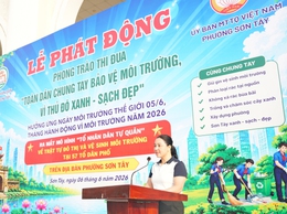 PHƯỜNG SƠN TÂY PHÁT ĐỘNG PHONG TRÀO THI ĐUA BẢO VỆ MÔI TRƯỜNG, TRAO QUÀ AN SINH XÃ HỘI VÀ RA QUÂN VỆ SINH ĐÔ THỊ