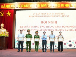 Hoài Đức ra quân hưởng ứng Tháng hành động phòng, chống ma túy năm 2026: Chung tay xây dựng địa bàn không ma túy