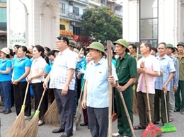 Hoài Đức đồng loạt ra quân tổng vệ sinh hướng tới chuyển từ “nhận thức” thành “hành động” vì môi trường Thủ đô