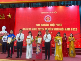Báo cáo viên xã Vĩnh Thanh đạt Giải Ba tại sơ khảo Hội thi Báo cáo viên, Tuyên truyền viên giỏi thành phố Hà Nội năm 2026, Cụm thi số 5