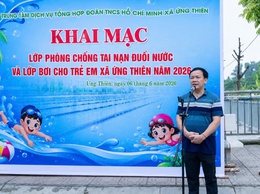 KHAI MẠC LỚP DẠY BƠI, PHÒNG CHỐNG TAI NẠN ĐUỐI NƯỚC CHO THANH THIẾU NHI XÃ ỨNG THIÊN NĂM 2026