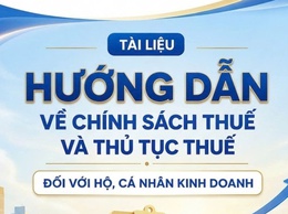 CHÍNH SÁCH THUẾ VÀ THỦ TỤC THUẾ DÀNH CHO HỘ, CÁ NHÂN KINH DOANH