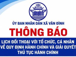 Vân Đình dự kiến tổ chức đối thoại với người dân, doanh nghiệp về thủ tục hành chính