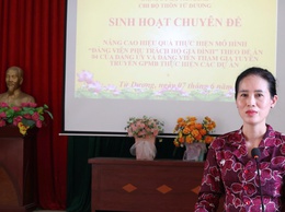CHI BỘ THÔN TỬ DƯƠNG TỔ CHỨC SINH HOẠT CHUYÊN ĐỀ NÂNG CAO HIỆU QUẢ MÔ HÌNH “ĐẢNG VIÊN PHỤ TRÁCH HỘ GIA ĐÌNH” VÀ TUYÊN TRUYỀN THỰC HIỆN CÁC DỰ ÁN TRÊN ĐỊA BÀN