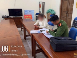 Công an xã Đại Thanh xử phạt hành chính 1,5 triệu đồng đối với hành vi đổ trộm rác thải
