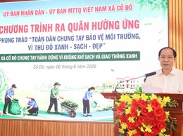 XÃ CỔ ĐÔ PHÁT ĐỘNG VÀ RA QUÂN HƯỞNG ỨNG PHONG TRÀO THI ĐUA “TOÀN DÂN CHUNG TAY BẢO VỆ MÔI TRƯỜNG, VÌ MỘT THỦ ĐÔ XANH - SẠCH - ĐẸP”