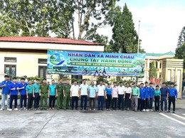 Xã Minh Châu ra quân hưởng ứng phong trào 