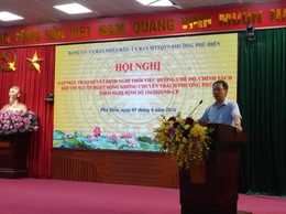  Phường Phú Diễn trao quyết định cho các đồng chí cán bộ không chuyên trách nghỉ công tác