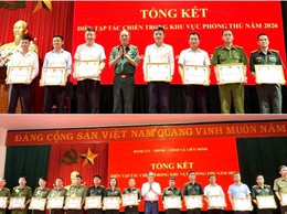 Xã Liên Minh: Tổng kết nhiệm vụ Diễn tập tác chiến trong khu vực phòng thủ năm 2026