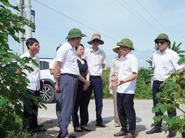 Lãnh đạo xã Đại Xuyên kiểm tra thực địa, đôn đốc triển khai Khu liên hợp giết mổ tập trung Quang Lãng