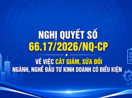 Nghị quyết về cắt giảm, sửa đổi ngành, nghề đầu tư kinh doanh có điều kiện