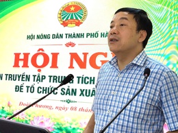 Hội Nông dân xã Đoài Phương tuyên truyền tập trung tích tụ đất nông nghiệp
