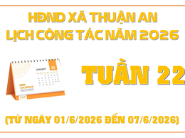 Lịch công tác tuần 22 của HĐND xã