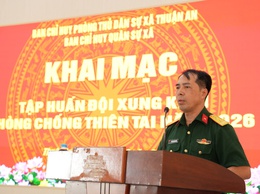 Xã Thuận An tổ chức Tập huấn Đội xung kích phòng, chống thiên tai của xã Thuận An năm 2026