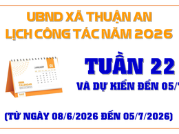 Lịch công tác tuần 23 - dự kiến đến 05/7 của UBND xã