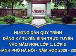 Hướng dẫn đăng ký tuyển sinh trực tuyến năm học 2026-2027